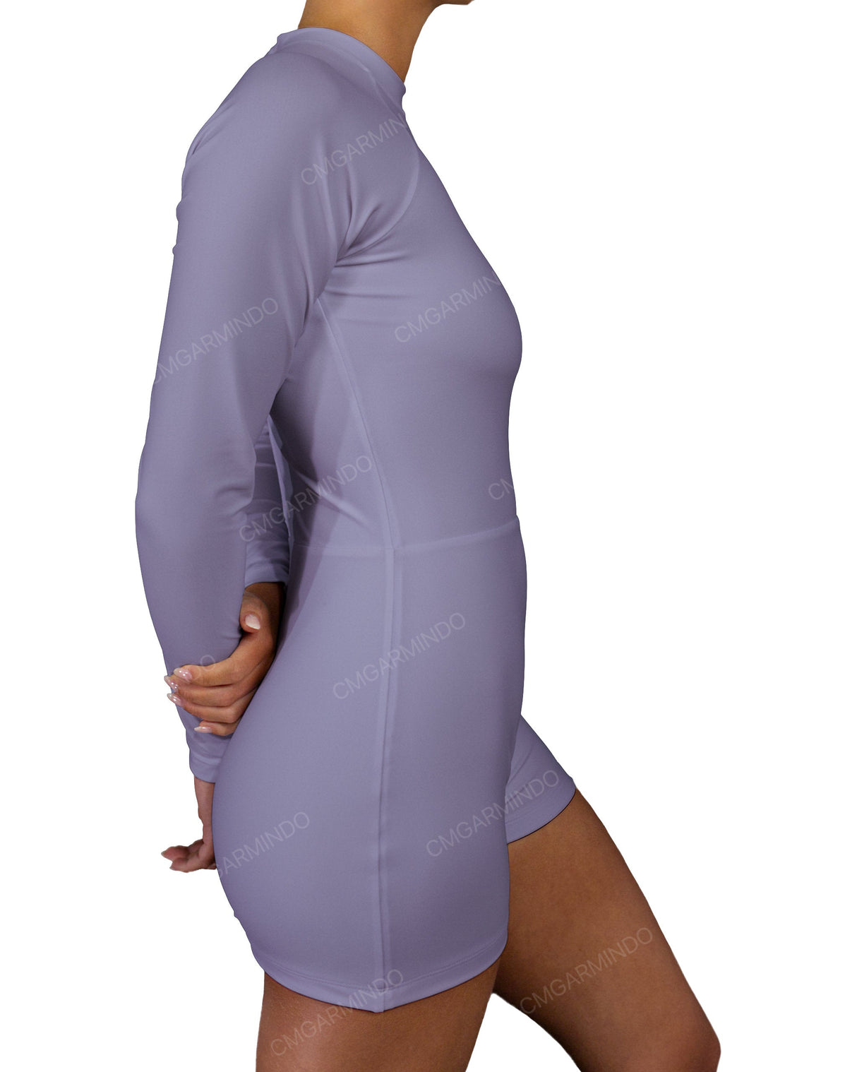 Long Sleeve Raglan Shorts One Piece