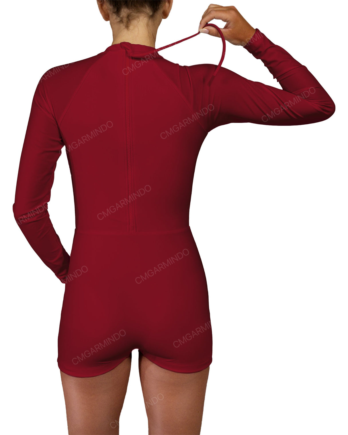 Long Sleeve Raglan Shorts One Piece