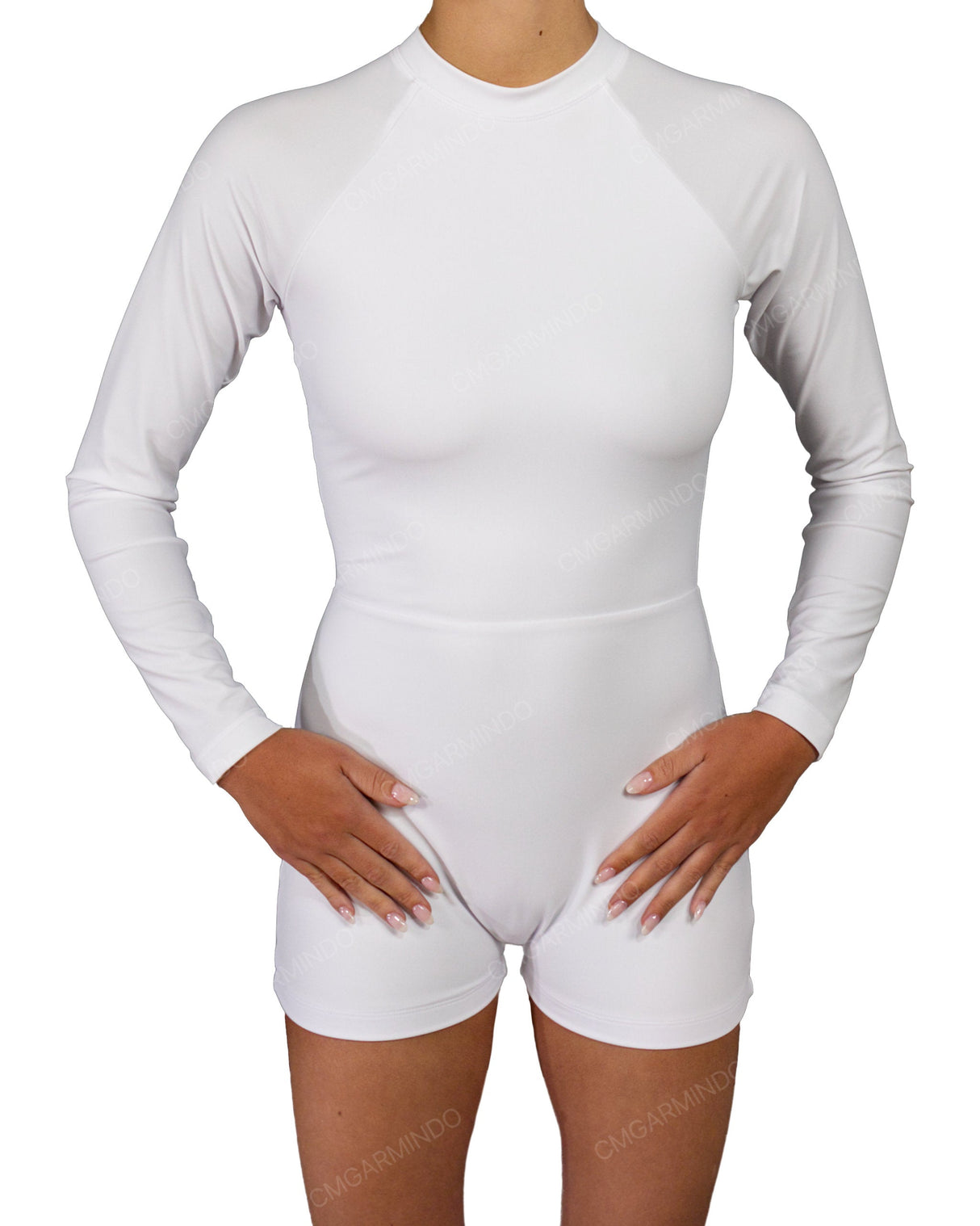 Long Sleeve Raglan Shorts One Piece