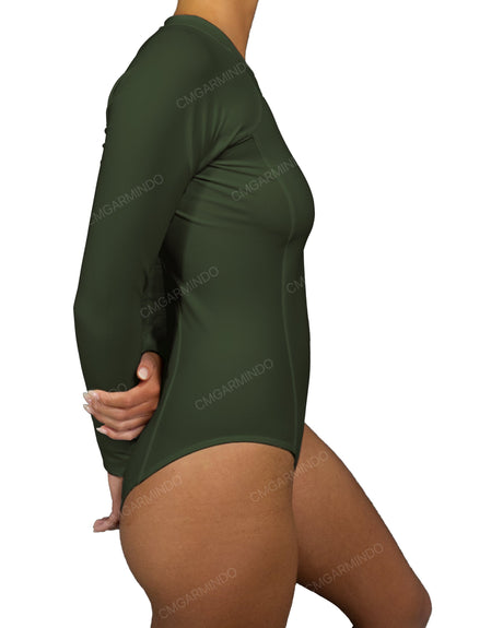 Long Sleeve Raglan Side Panel One Piece