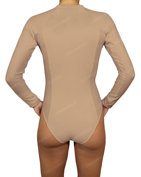Long Sleeve Raglan Side Panel One Piece