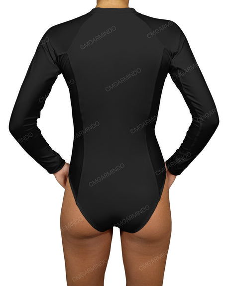 Long Sleeve Raglan Side Panel One Piece