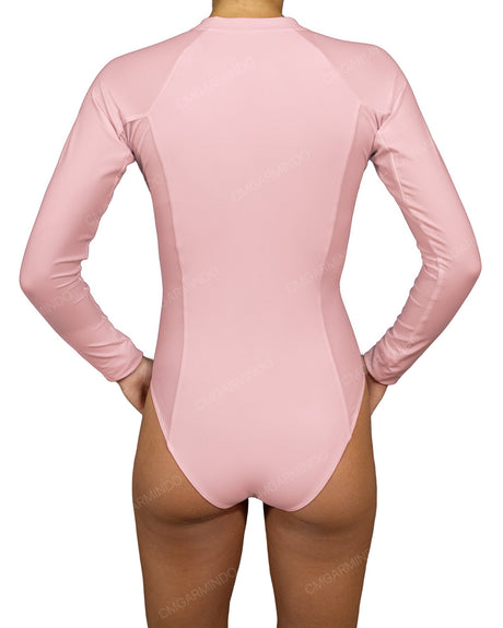 Long Sleeve Raglan Side Panel One Piece