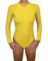 Long Sleeve Raglan Side Panel One Piece