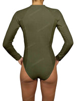 Long Sleeve Raglan Side Panel One Piece
