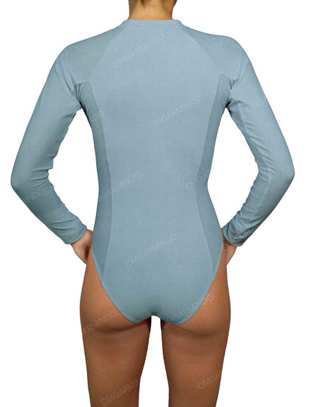 Long Sleeve Raglan Side Panel One Piece
