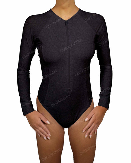 Long Sleeve Raglan Side Panel One Piece