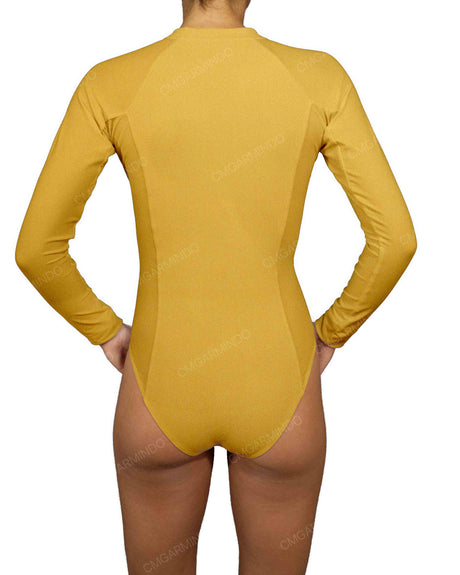 Long Sleeve Raglan Side Panel One Piece