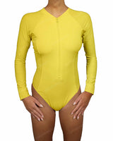 Long Sleeve Raglan Side Panel One Piece