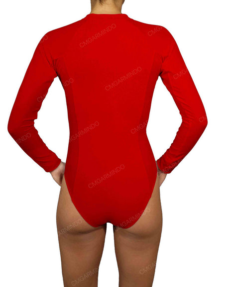 Long Sleeve Raglan Side Panel One Piece