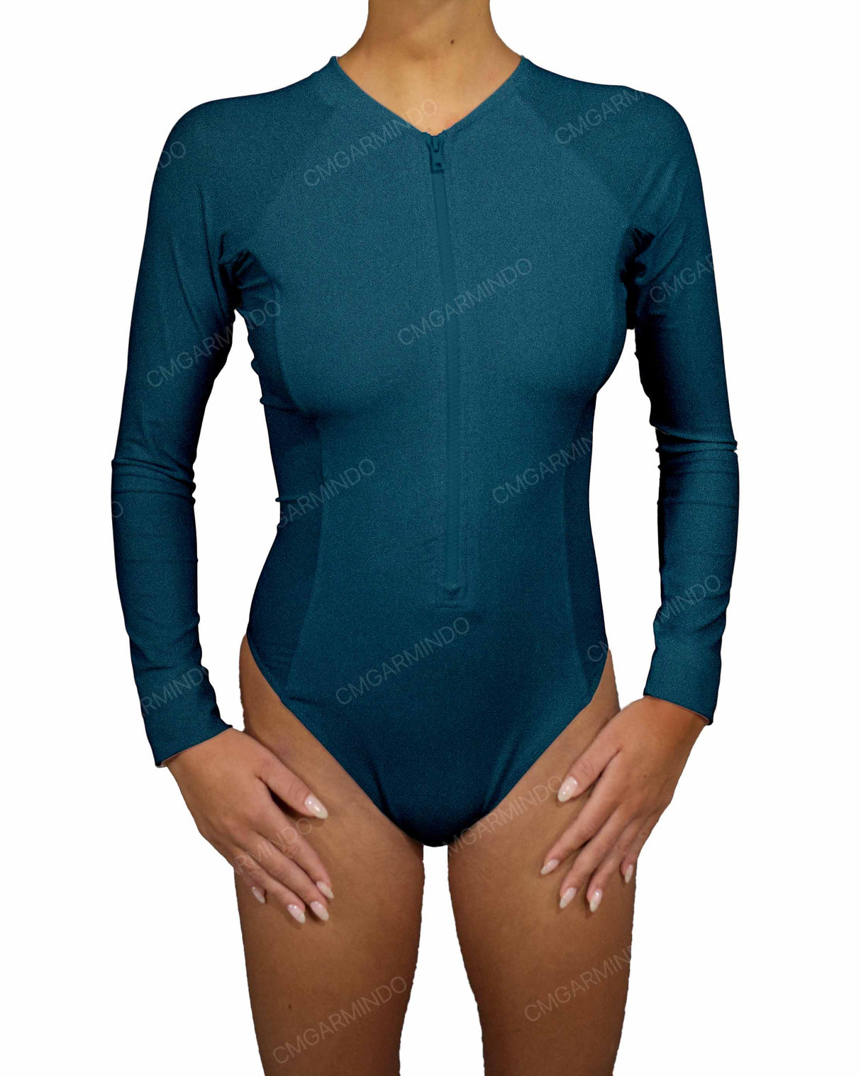 Long Sleeve Raglan Side Panel One Piece