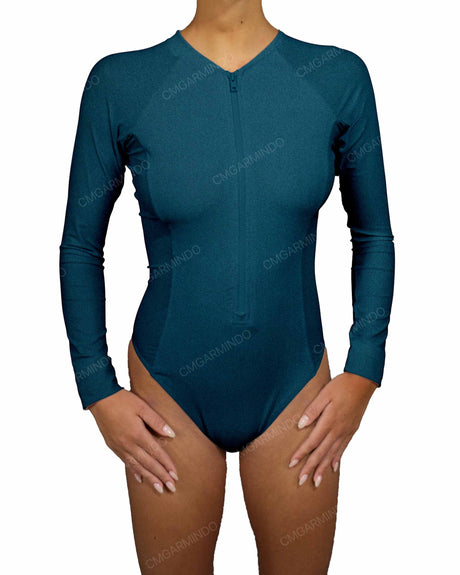 Long Sleeve Raglan Side Panel One Piece