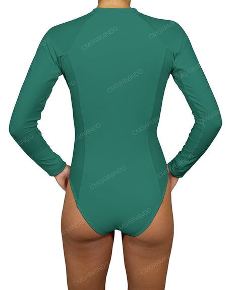 Long Sleeve Raglan Side Panel One Piece