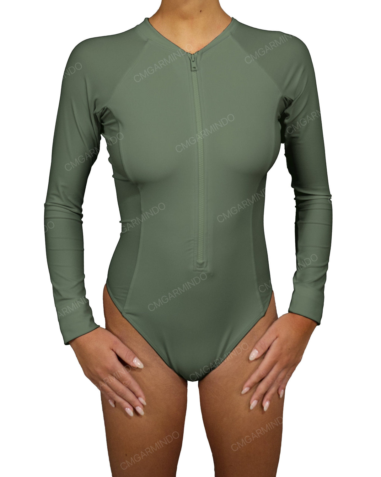 Long Sleeve Raglan Side Panel One Piece