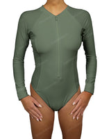 Long Sleeve Raglan Side Panel One Piece