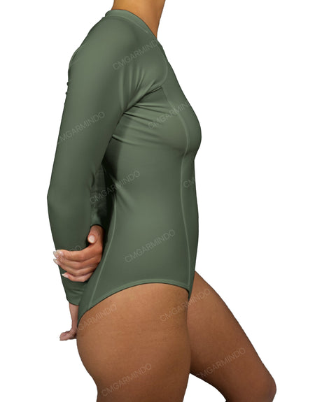 Long Sleeve Raglan Side Panel One Piece