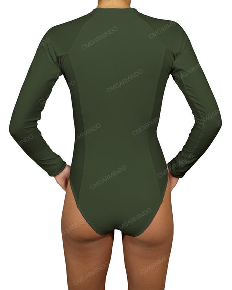 Long Sleeve Raglan Side Panel One Piece