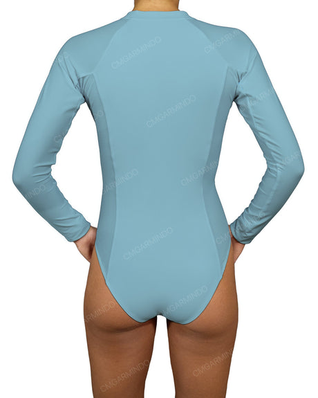 Long Sleeve Raglan Side Panel One Piece