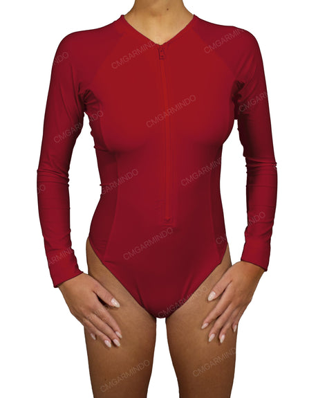 Long Sleeve Raglan Side Panel One Piece