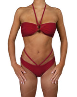 V-Halter Ring Bandeau Top