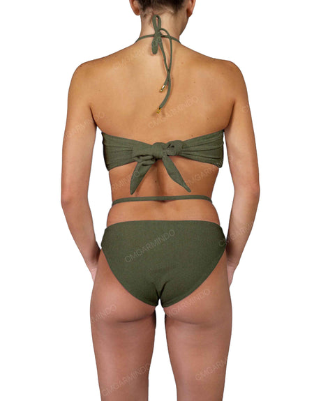 V-Halter Ring Bandeau Top