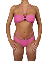 V-Halter Ring Bandeau Top