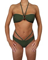 V-Halter Ring Bandeau Top