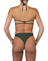 Gathered Front Sling Back Bandeau Top
