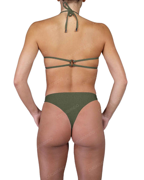 Gathered Front Sling Back Bandeau Top