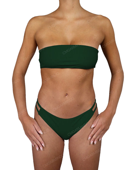 Double Back Strap Bandeau Top