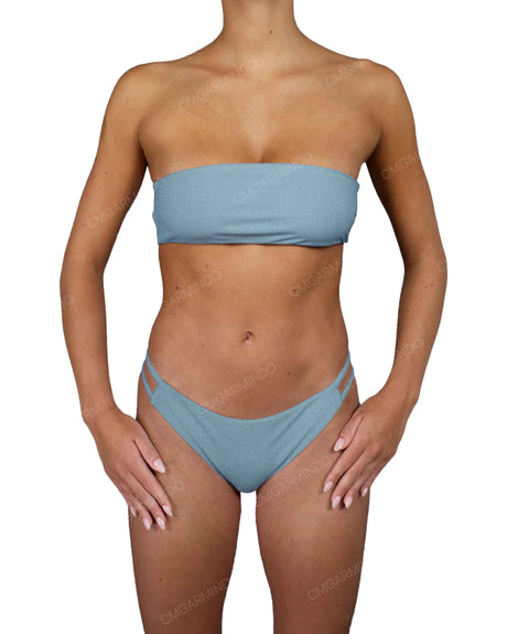 Double Back Strap Bandeau Top