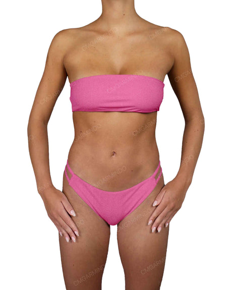 Double Back Strap Bandeau Top
