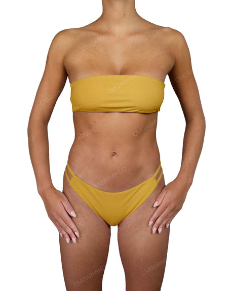 Double Back Strap Bandeau Top