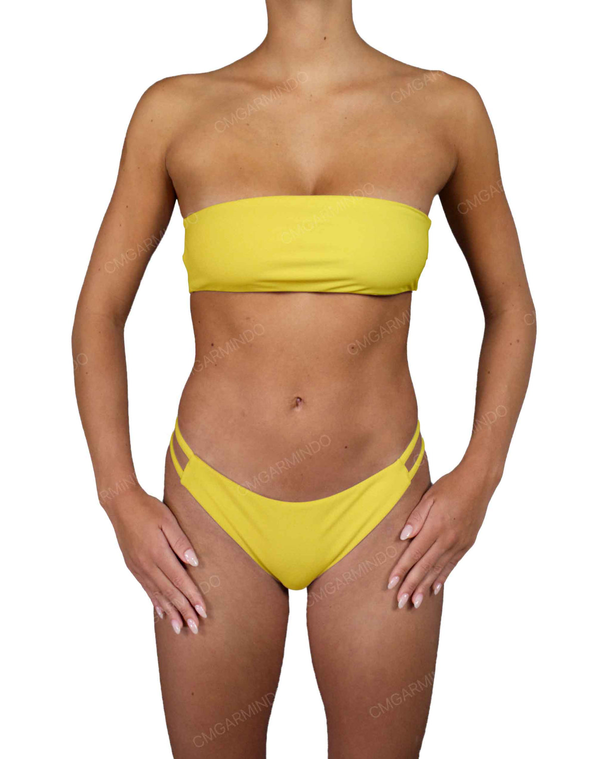 Double Back Strap Bandeau Top