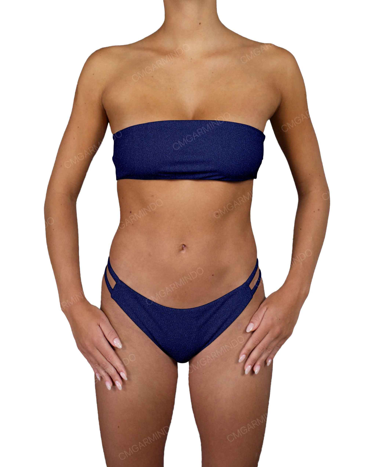 Double Back Strap Bandeau Top