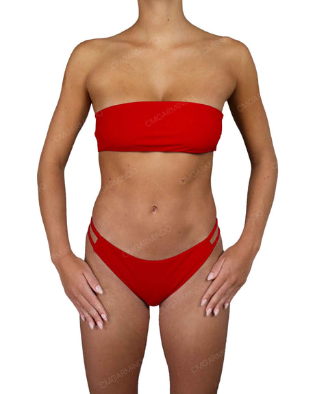 Double Back Strap Bandeau Top
