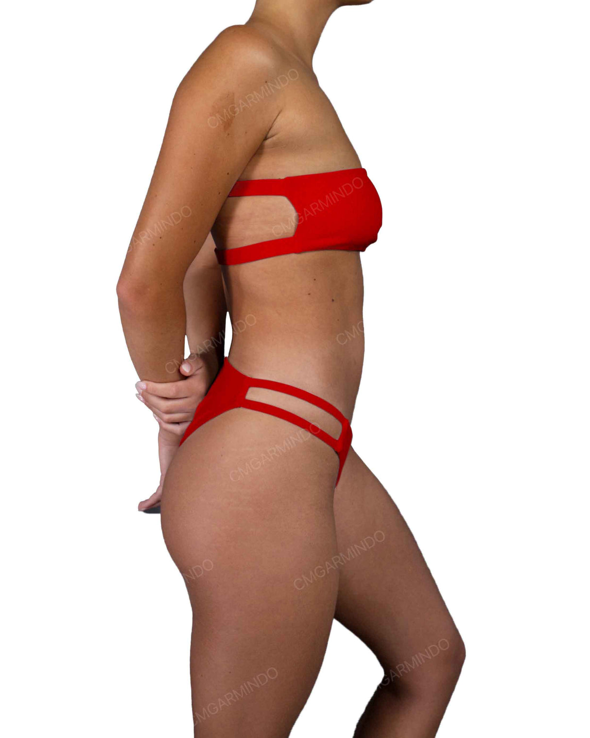 Double Back Strap Bandeau Top