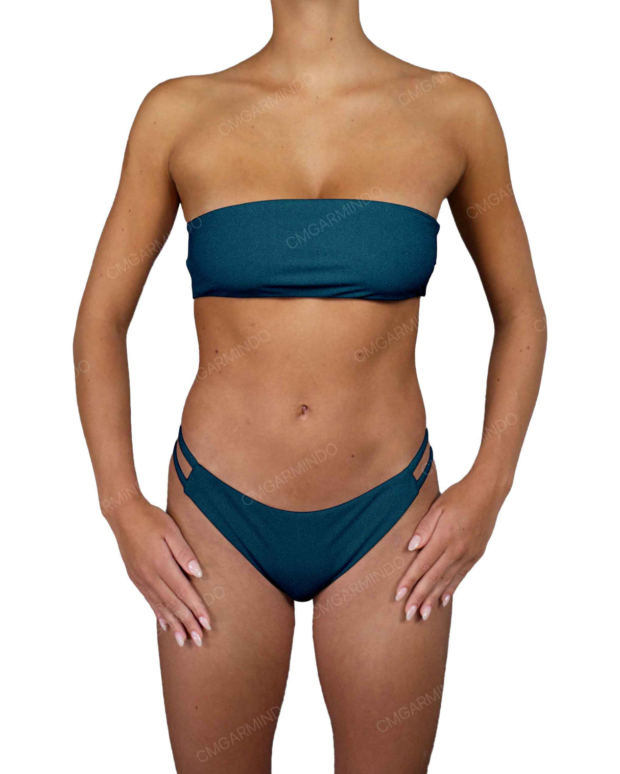 Double Back Strap Bandeau Top