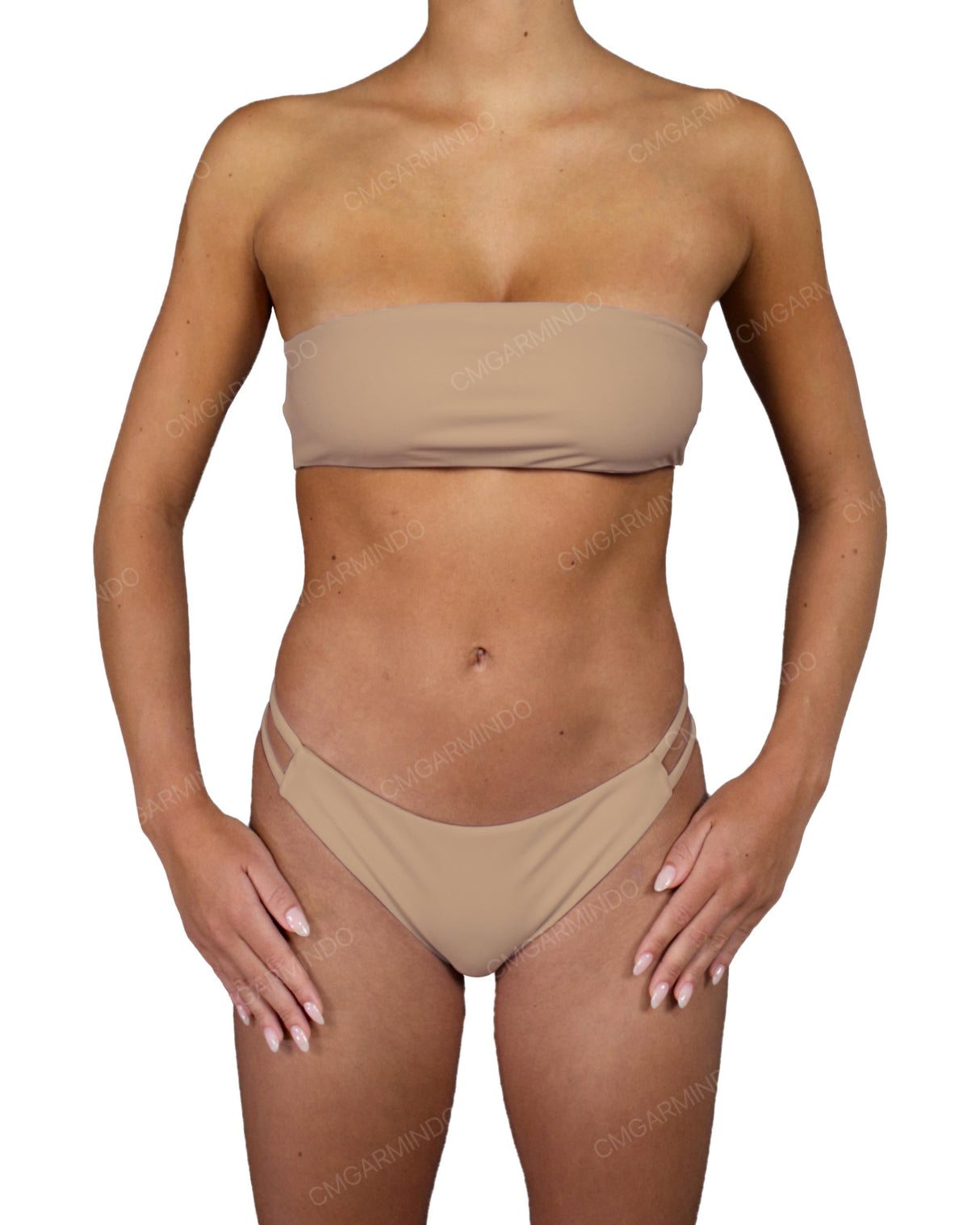 Double Back Strap Bandeau Top
