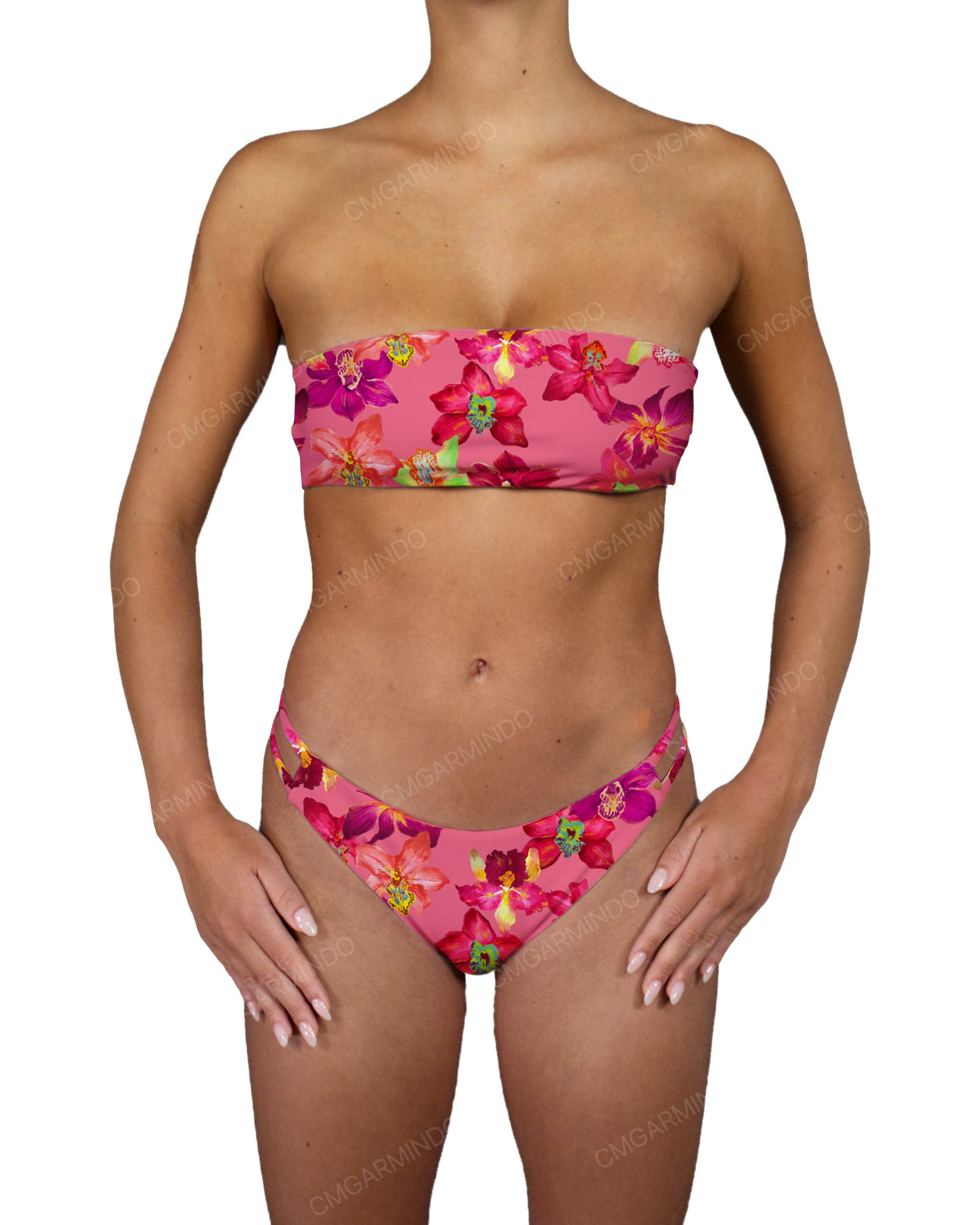 Double Back Strap Bandeau Top