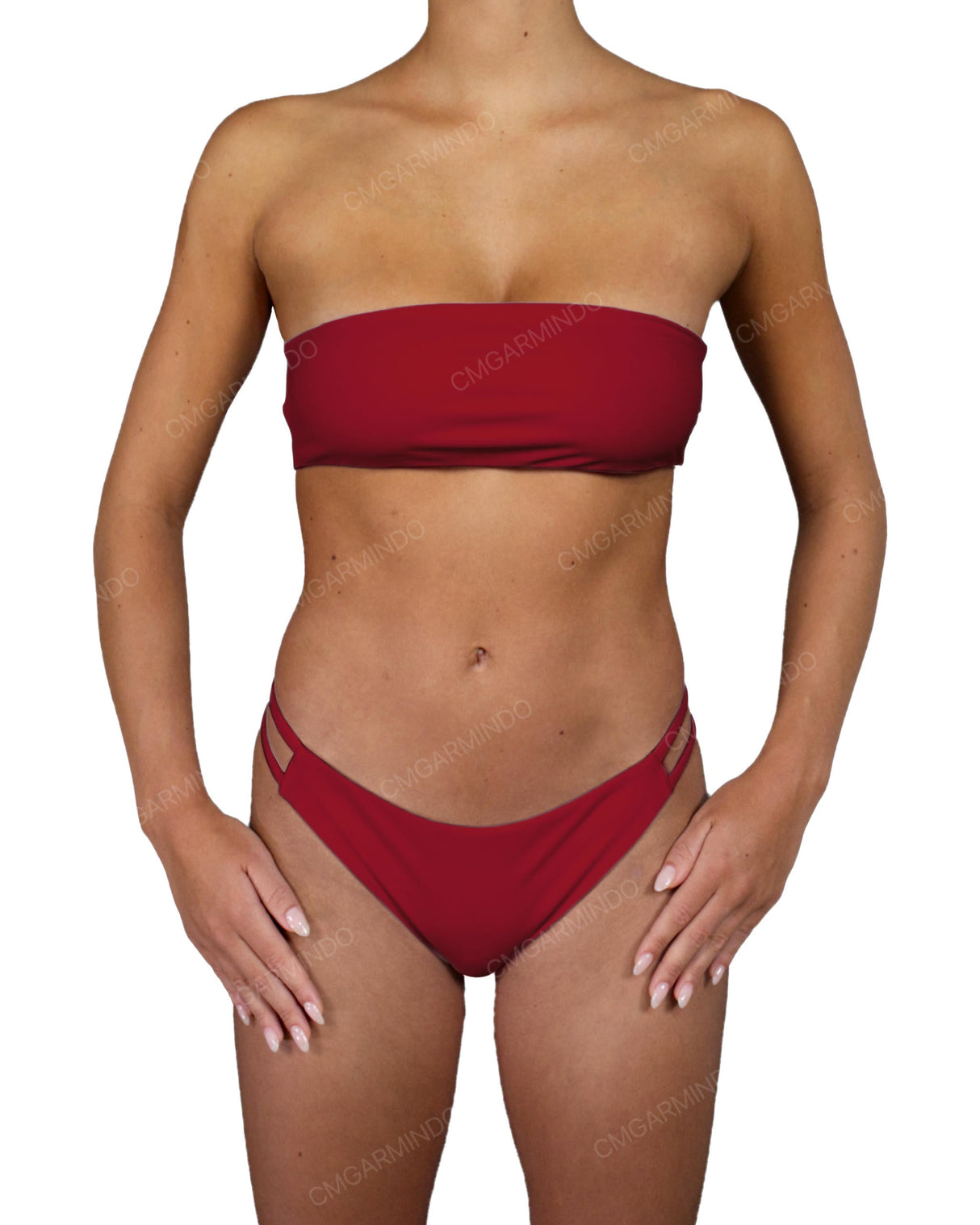 Double Back Strap Bandeau Top