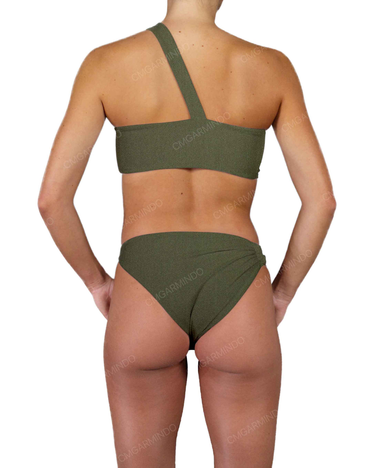 One Shoulder Thin Twist Bandeau Top