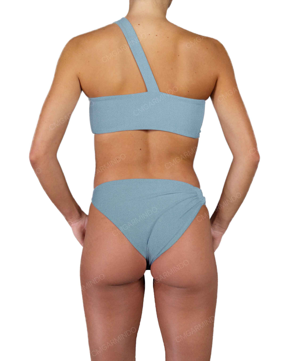 One Shoulder Thin Twist Bandeau Top