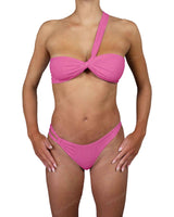 One Shoulder Thin Twist Bandeau Top