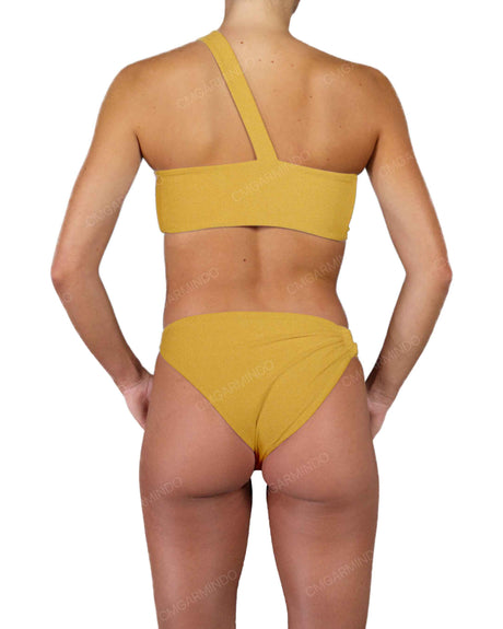 One Shoulder Thin Twist Bandeau Top