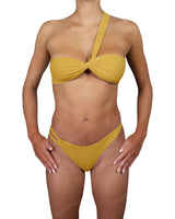 One Shoulder Thin Twist Bandeau Top