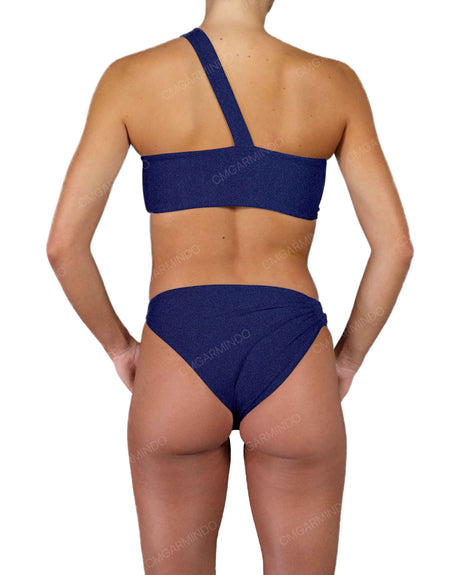 One Shoulder Thin Twist Bandeau Top
