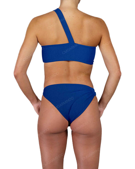 One Shoulder Thin Twist Bandeau Top