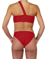 One Shoulder Thin Twist Bandeau Top