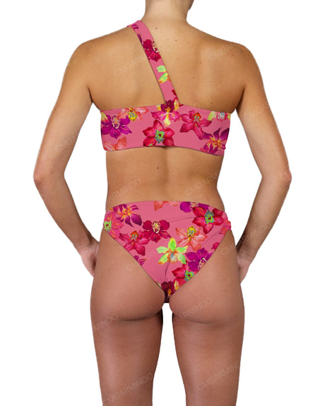 One Shoulder Thin Twist Bandeau Top